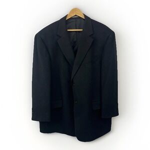 Loro Piana Blazer Mens 48R Black 2 Button 100% Camelhair Sport Coat Von Maur